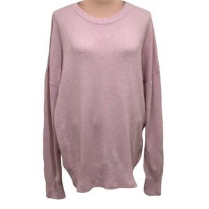 Babaton Sweater Size Large Blush Light Pastel Pink Crewneck Pullover Wool Blend